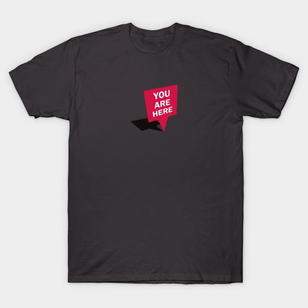 You are here - red T-Shirt by JCB